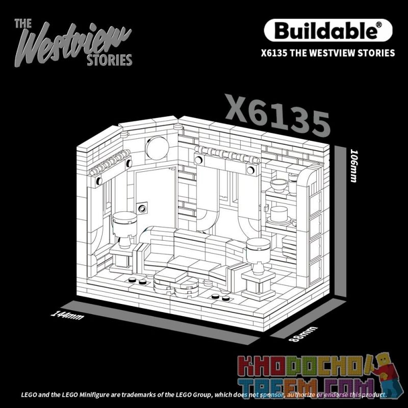 BUILDABLE X6135 6135 non  CÂU CHUYỆN HƯỚNG TÂY bộ đồ chơi xếp lắp ráp ghép mô hình Super Heroes THE WESTVIEW STORIES Siêu Nhân Anh Hùng 433 khối