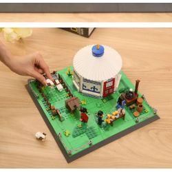 WANGE LIGAO DR.LUCK 4225 non  YURTS KHU TỰ TRỊ NỘI MÔNG TRUNG QUỐC bộ đồ chơi xếp lắp ráp ghép mô hình MONGOLIAN YURT 778 khối