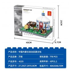 WANGE LIGAO DR.LUCK 4225 non  YURTS KHU TỰ TRỊ NỘI MÔNG TRUNG QUỐC bộ đồ chơi xếp lắp ráp ghép mô hình MONGOLIAN YURT 778 khối