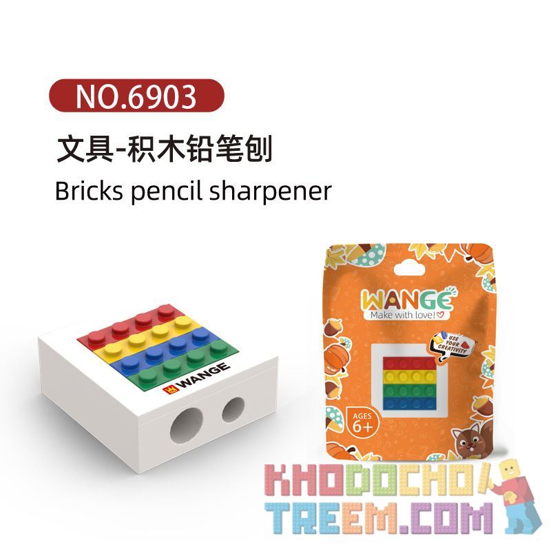 WANGE LIGAO DR.LUCK 6903 non  CÁI GỌT BÚT CHÌ bộ đồ chơi xếp lắp ráp ghép mô hình Gear BRICK PENCIL SHARPENER Đồ Lắp Ghép