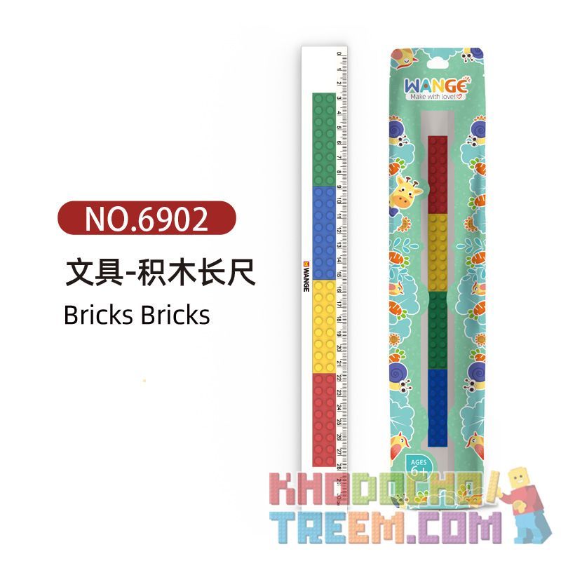 WANGE LIGAO DR.LUCK 6902 non  THƯỚC KẺ DÀI 30 CM bộ đồ chơi xếp lắp ráp ghép mô hình Gear BRICK RULER Đồ Lắp Ghép