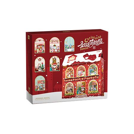 GEKKOSHA 804002 non  NGÔI NHÀ GIÁNG SINH DỄ THƯƠNG bộ đồ chơi xếp lắp ráp ghép mô hình Creator MERRY CHRISTMAS Sáng Tạo