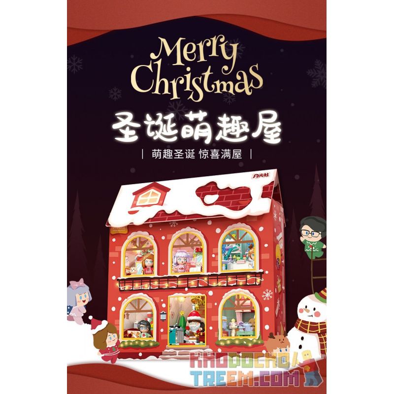 GEKKOSHA 804002 non  NGÔI NHÀ GIÁNG SINH DỄ THƯƠNG bộ đồ chơi xếp lắp ráp ghép mô hình Creator MERRY CHRISTMAS Sáng Tạo