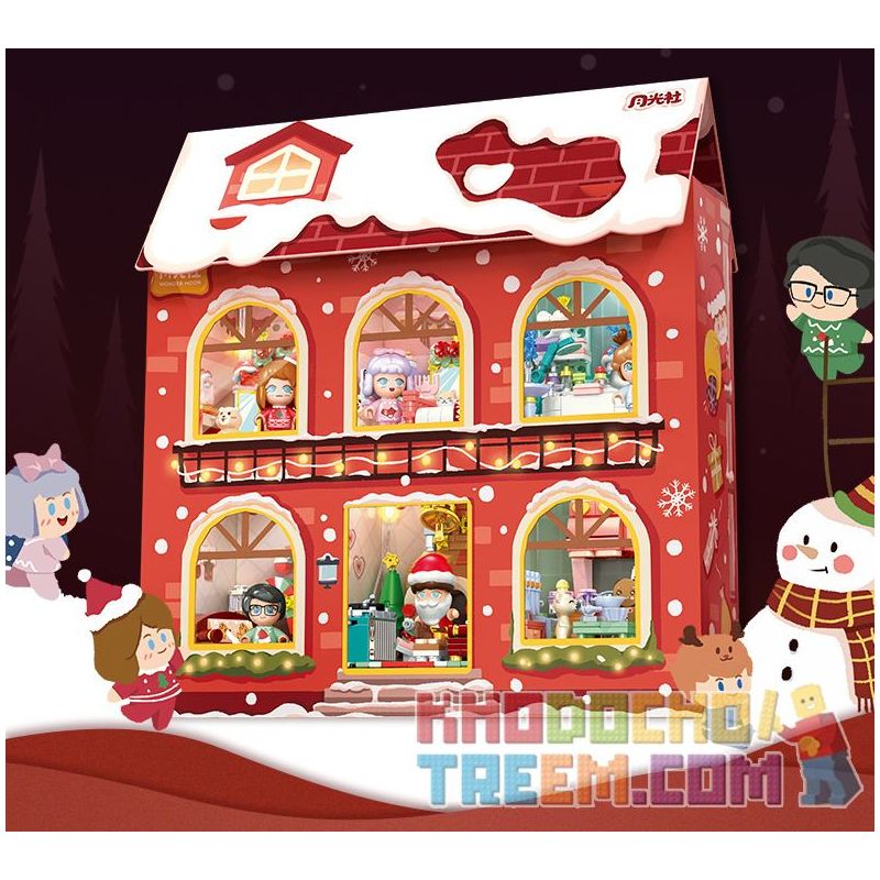 GEKKOSHA 804002 non  NGÔI NHÀ GIÁNG SINH DỄ THƯƠNG bộ đồ chơi xếp lắp ráp ghép mô hình Creator MERRY CHRISTMAS Sáng Tạo