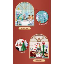 GEKKOSHA 804002 non  NGÔI NHÀ GIÁNG SINH DỄ THƯƠNG bộ đồ chơi xếp lắp ráp ghép mô hình Creator MERRY CHRISTMAS Sáng Tạo