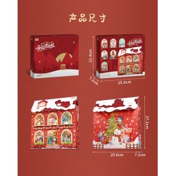 GEKKOSHA 804002 non  NGÔI NHÀ GIÁNG SINH DỄ THƯƠNG bộ đồ chơi xếp lắp ráp ghép mô hình Creator MERRY CHRISTMAS Sáng Tạo
