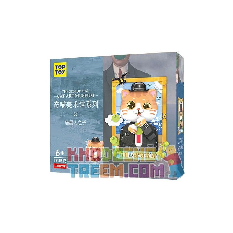 TOP TOY TC1513 1513 non Lego BẢO TÀNG NGHỆ THUẬT QI MEOW CON TRAI CỦA NGÔI SAO bộ đồ chơi xếp lắp ráp ghép mô hình Arts & Crafts CAT ART MUSEUM THE SON OF MAN