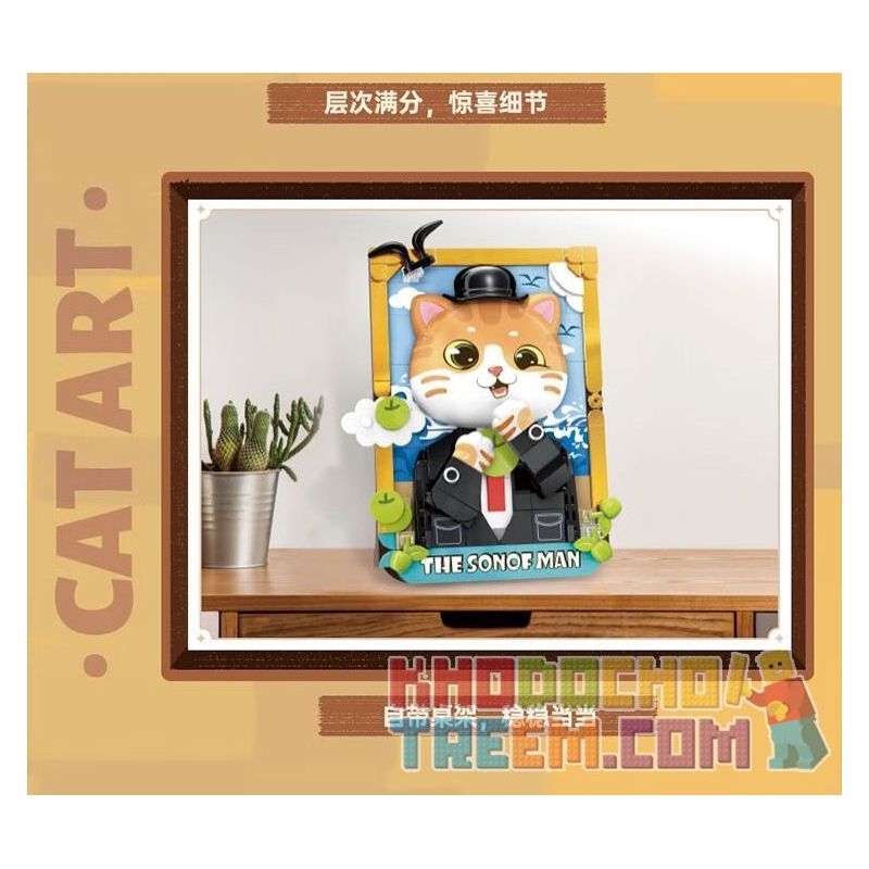 TOP TOY TC1513 1513 non  BẢO TÀNG NGHỆ THUẬT QI MEOW CON TRAI CỦA NGÔI SAO bộ đồ chơi xếp lắp ráp ghép mô hình Arts & Crafts CAT ART MUSEUM THE SON OF MAN