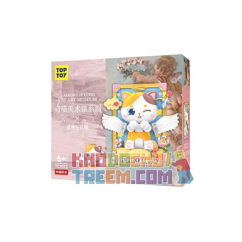 TOP TOY TC1512 1512 non Lego BẢO TÀNG NGHỆ THUẬT QIMIAO CUPID THẦN TÌNH YÊU bộ đồ chơi xếp lắp ráp ghép mô hình Arts & Crafts CAT ART MUSEUM CUPID‘S ARROW