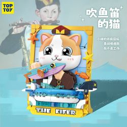 TOP TOY TC1511 1511 non  BẢO TÀNG NGHỆ THUẬT QIMIAO CON MÈO THỔI SÁO bộ đồ chơi xếp lắp ráp ghép mô hình Arts & Crafts CAT ART MUSEUM THE FIFER