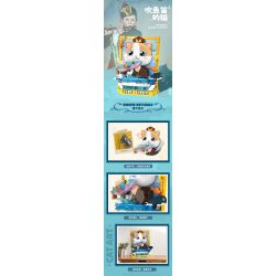 TOP TOY TC1511 1511 non  BẢO TÀNG NGHỆ THUẬT QIMIAO CON MÈO THỔI SÁO bộ đồ chơi xếp lắp ráp ghép mô hình Arts & Crafts CAT ART MUSEUM THE FIFER