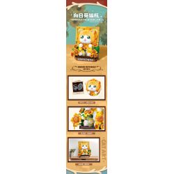 TOP TOY TC1510 1510 non  BẢO TÀNG NGHỆ THUẬT QIMIAO CHAI MÈO HƯỚNG DƯƠNG bộ đồ chơi xếp lắp ráp ghép mô hình Arts & Crafts CAT ART MUSEUM SUNFLOWER