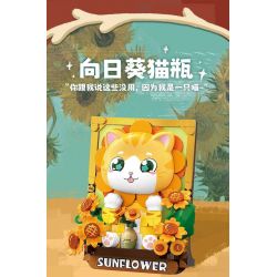 TOP TOY TC1510 1510 non  BẢO TÀNG NGHỆ THUẬT QIMIAO CHAI MÈO HƯỚNG DƯƠNG bộ đồ chơi xếp lắp ráp ghép mô hình Arts & Crafts CAT ART MUSEUM SUNFLOWER