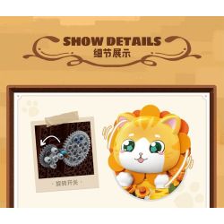 TOP TOY TC1510 1510 non  BẢO TÀNG NGHỆ THUẬT QIMIAO CHAI MÈO HƯỚNG DƯƠNG bộ đồ chơi xếp lắp ráp ghép mô hình Arts & Crafts CAT ART MUSEUM SUNFLOWER