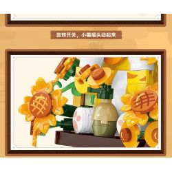 TOP TOY TC1510 1510 non  BẢO TÀNG NGHỆ THUẬT QIMIAO CHAI MÈO HƯỚNG DƯƠNG bộ đồ chơi xếp lắp ráp ghép mô hình Arts & Crafts CAT ART MUSEUM SUNFLOWER