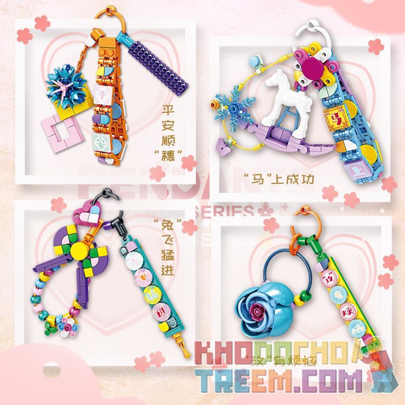 Kazi KY81112 81112 non  MẶT DÂY CHUYỀN bộ đồ chơi xếp lắp ráp ghép mô hình Dots PENDANTS 648 khối