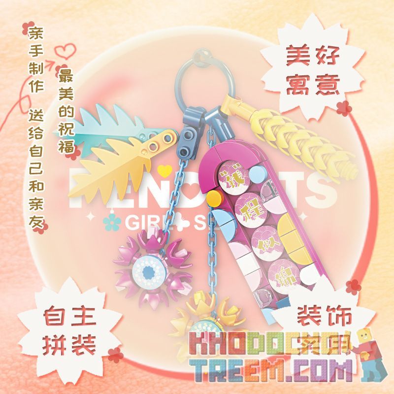 Kazi KY81112 81112 non  MẶT DÂY CHUYỀN bộ đồ chơi xếp lắp ráp ghép mô hình Dots PENDANTS 648 khối