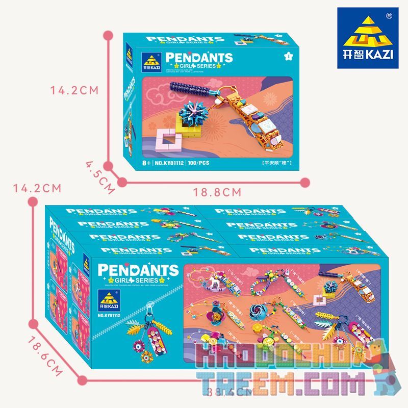 Kazi KY81112 81112 non  MẶT DÂY CHUYỀN bộ đồ chơi xếp lắp ráp ghép mô hình Dots PENDANTS 648 khối