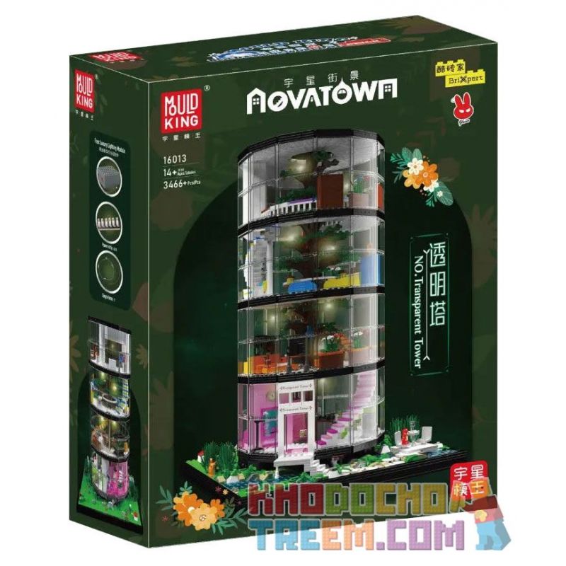 MouldKing 16013 Mould King 16013 non Lego THÁP TRONG SUỐT bộ đồ chơi xếp lắp ráp ghép mô hình Creator TRANSPARENT TOWER Sáng Tạo 3466 khối