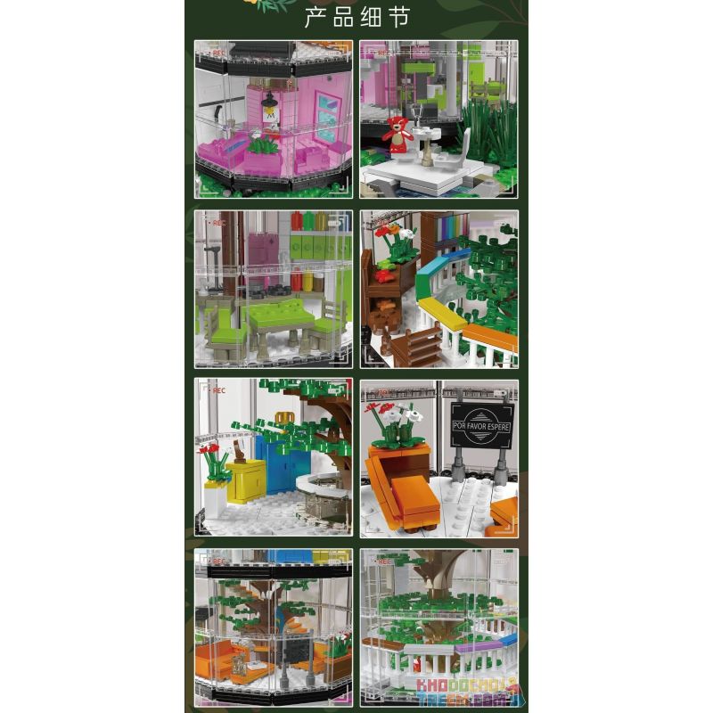 MouldKing 16013 Mould King 16013 non  THÁP TRONG SUỐT bộ đồ chơi xếp lắp ráp ghép mô hình Creator TRANSPARENT TOWER Sáng Tạo 3466 khối