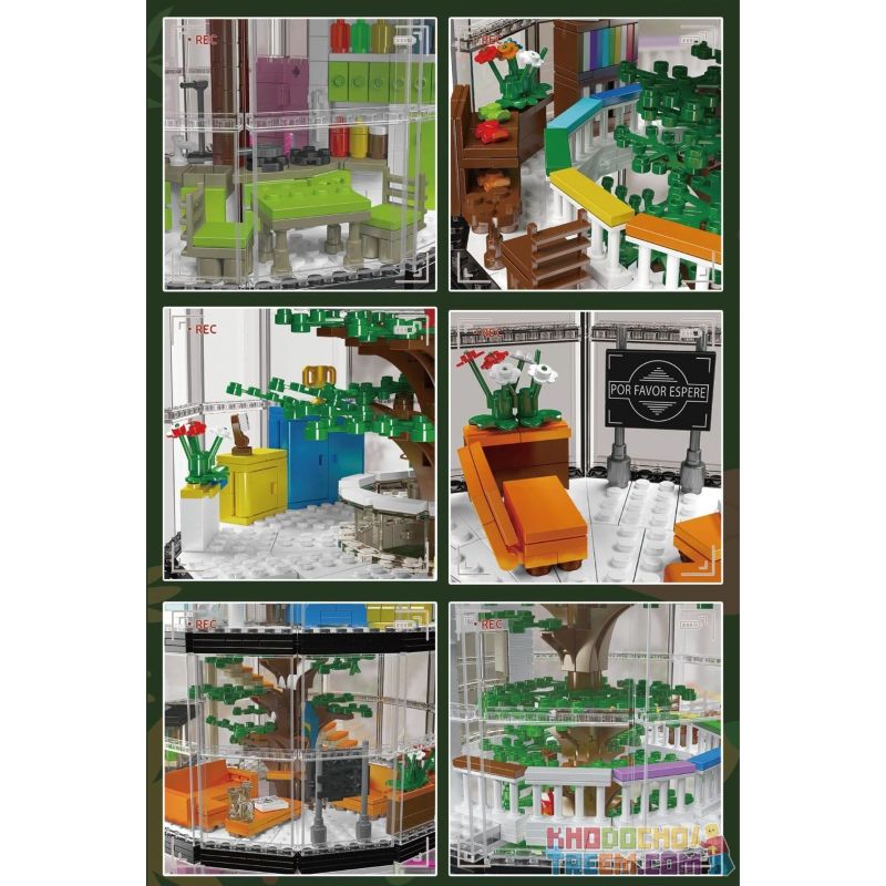 MouldKing 16013 Mould King 16013 non  THÁP TRONG SUỐT bộ đồ chơi xếp lắp ráp ghép mô hình Creator TRANSPARENT TOWER Sáng Tạo 3466 khối