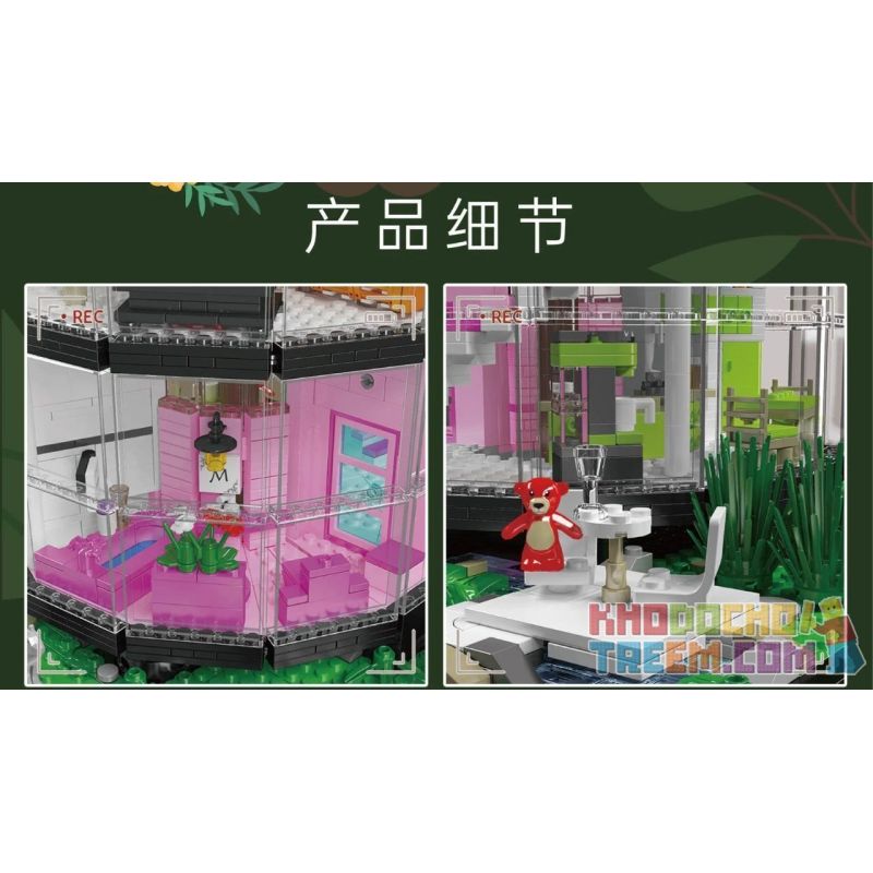 MouldKing 16013 Mould King 16013 non  THÁP TRONG SUỐT bộ đồ chơi xếp lắp ráp ghép mô hình Creator TRANSPARENT TOWER Sáng Tạo 3466 khối