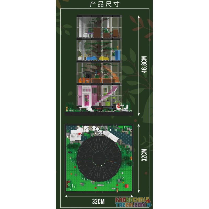 MouldKing 16013 Mould King 16013 non  THÁP TRONG SUỐT bộ đồ chơi xếp lắp ráp ghép mô hình Creator TRANSPARENT TOWER Sáng Tạo 3466 khối