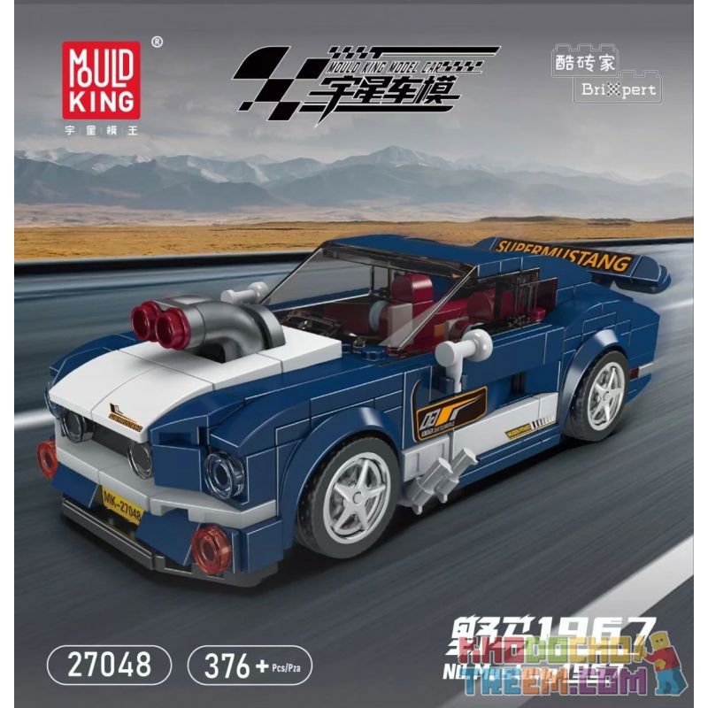 MouldKing 27048 Mould King 27048 non  MUSTANG 1967 bộ đồ chơi xếp lắp ráp ghép mô hình Speed Champions Racing Cars MINI LUXURY CAR MUSTANG 1967 Đua Xe Công Thức 376 khối