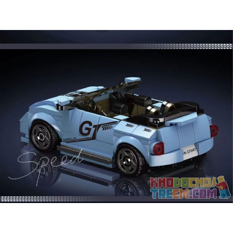 MouldKing 27047 Mould King 27047 non  V.BEETLE MUI TRẦN bộ đồ chơi xếp lắp ráp ghép mô hình Speed Champions Racing Cars MINI LUXURY CAR Đua Xe Công Thức 298 khối