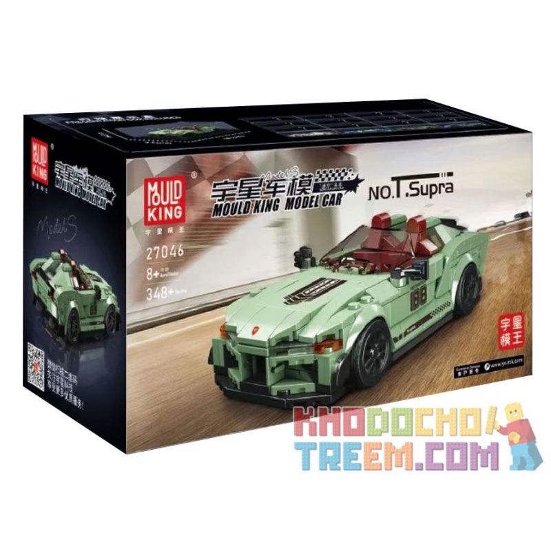 MouldKing 27046 Mould King 27046 non Lego T.SUPRA MUI TRẦN bộ đồ chơi xếp lắp ráp ghép mô hình Speed Champions Racing Cars MINI LUXURY CAR TOYOTA SUPRA Đua Xe Công Thức 348 khối