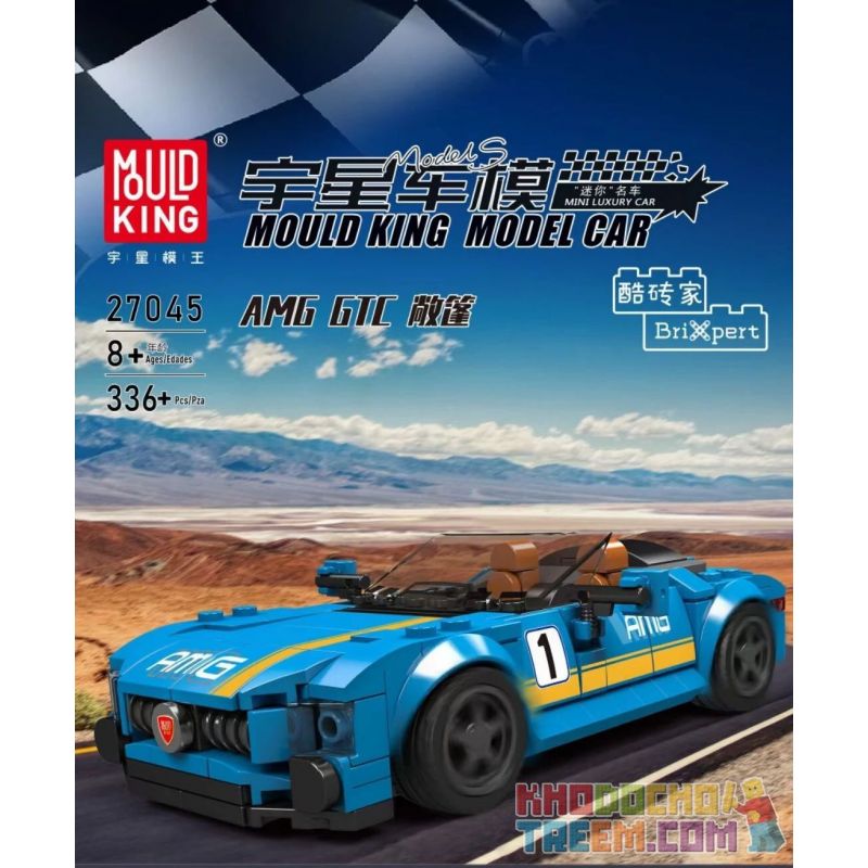 MouldKing 27045 Mould King 27045 non  AMG GTC MUI TRẦN bộ đồ chơi xếp lắp ráp ghép mô hình Speed Champions Racing Cars MINI LUXURY CAR Đua Xe Công Thức 336 khối
