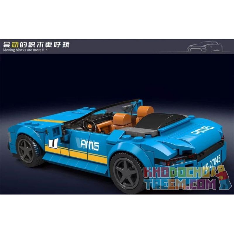 MouldKing 27045 Mould King 27045 non  AMG GTC MUI TRẦN bộ đồ chơi xếp lắp ráp ghép mô hình Speed Champions Racing Cars MINI LUXURY CAR Đua Xe Công Thức 336 khối