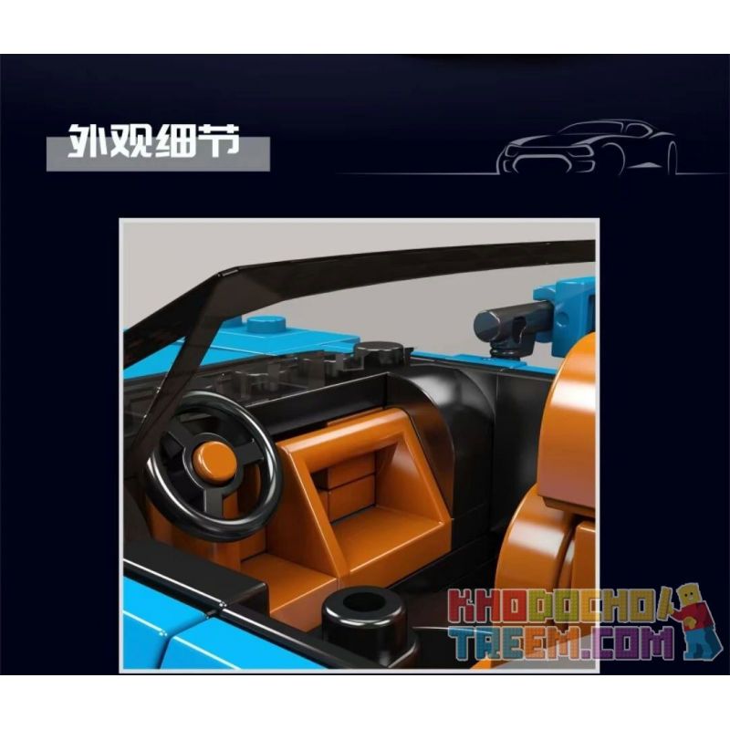 MouldKing 27045 Mould King 27045 non  AMG GTC MUI TRẦN bộ đồ chơi xếp lắp ráp ghép mô hình Speed Champions Racing Cars MINI LUXURY CAR Đua Xe Công Thức 336 khối