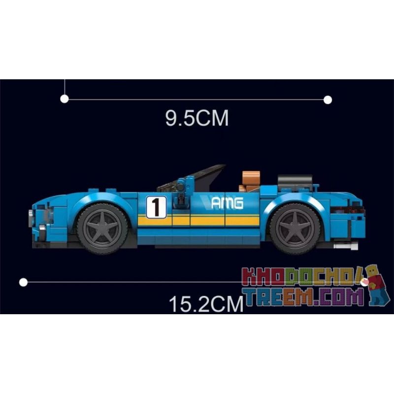 MouldKing 27045 Mould King 27045 non  AMG GTC MUI TRẦN bộ đồ chơi xếp lắp ráp ghép mô hình Speed Champions Racing Cars MINI LUXURY CAR Đua Xe Công Thức 336 khối