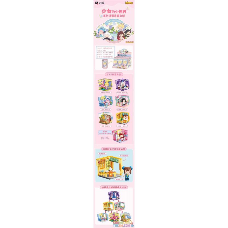 QMAN ENLIGHTEN KEEPPLEY 72031 non  MINI WORLD HỘP MÙ CẢNH LOẠT THẾ GIỚI NHỎ CỦA CÔ GÁI bộ đồ chơi xếp lắp ráp ghép mô hình Movie & Game HELLO MINIWORLD MY LITTLE GIRLS Phim Và Trò Chơi