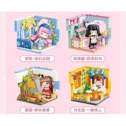 QMAN ENLIGHTEN KEEPPLEY 72031 non  MINI WORLD HỘP MÙ CẢNH LOẠT THẾ GIỚI NHỎ CỦA CÔ GÁI bộ đồ chơi xếp lắp ráp ghép mô hình Movie & Game HELLO MINIWORLD MY LITTLE GIRLS Phim Và Trò Chơi