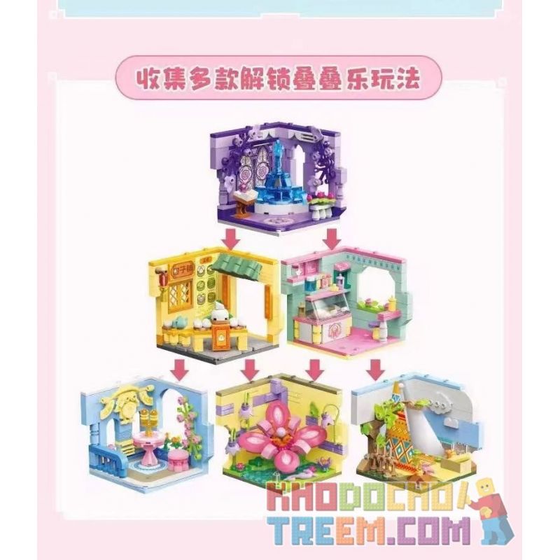 QMAN ENLIGHTEN KEEPPLEY 72031 non  MINI WORLD HỘP MÙ CẢNH LOẠT THẾ GIỚI NHỎ CỦA CÔ GÁI bộ đồ chơi xếp lắp ráp ghép mô hình Movie & Game HELLO MINIWORLD MY LITTLE GIRLS Phim Và Trò Chơi