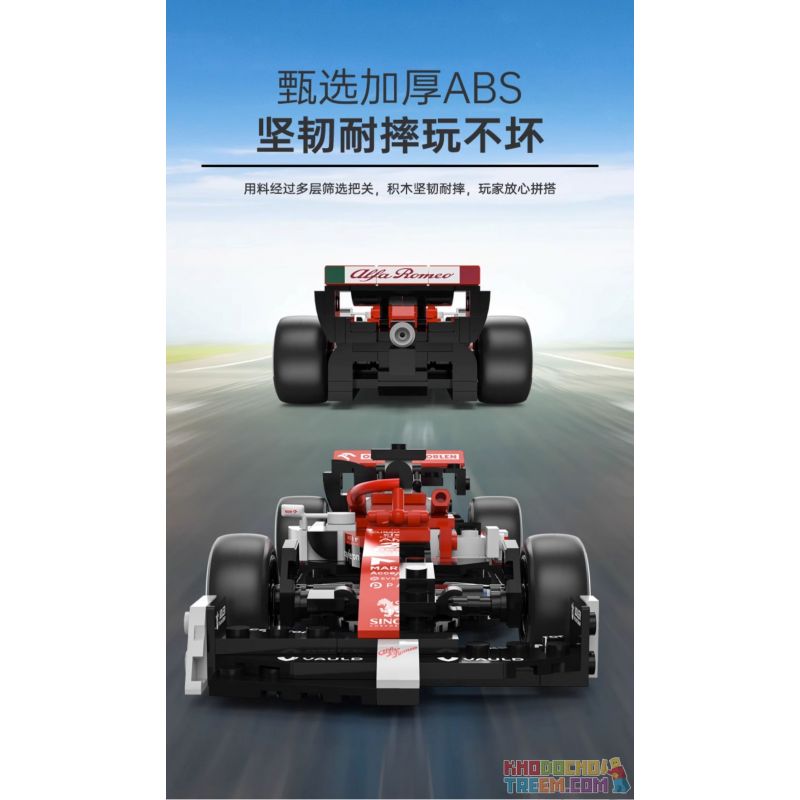 RASTAR 92300 non  ALFA ROMEO F1 C42 1:24 tỷ lệ 1:24 bộ đồ chơi xếp lắp ráp ghép mô hình Speed Champions Racing Cars 2022 ALFA ROMEO F1 C42 Đua Xe Công Thức 340 khối