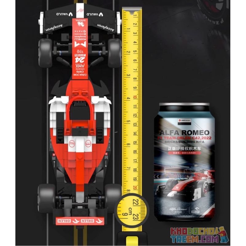 RASTAR 92300 non  ALFA ROMEO F1 C42 1:24 tỷ lệ 1:24 bộ đồ chơi xếp lắp ráp ghép mô hình Speed Champions Racing Cars 2022 ALFA ROMEO F1 C42 Đua Xe Công Thức 340 khối