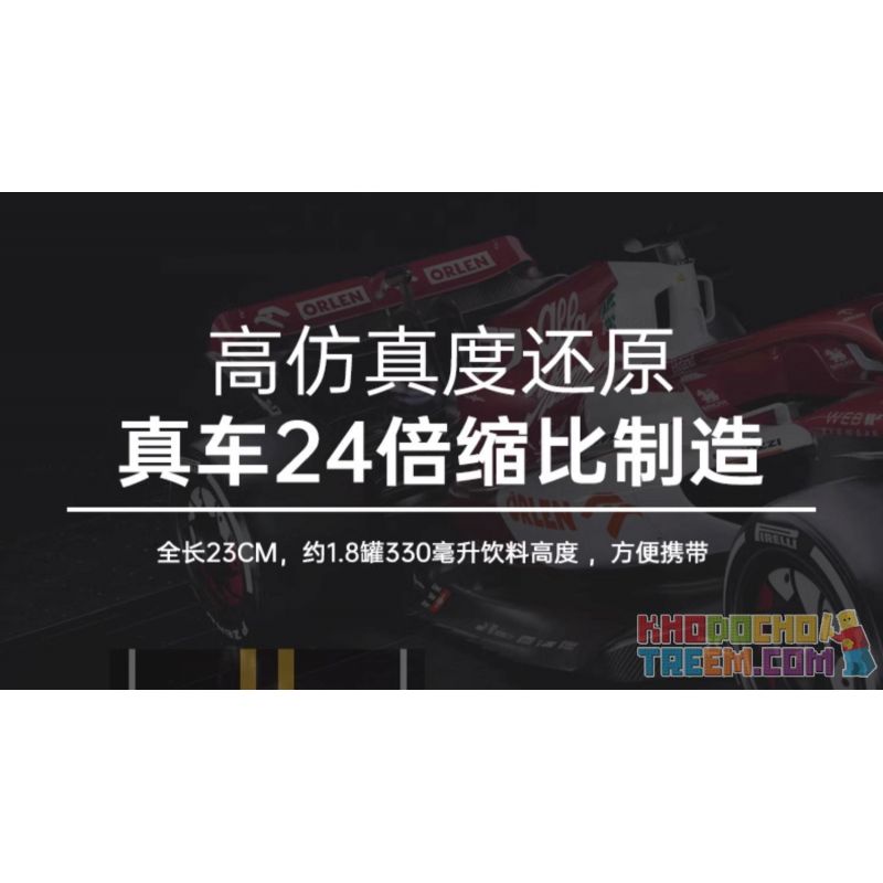 RASTAR 92300 non  ALFA ROMEO F1 C42 1:24 tỷ lệ 1:24 bộ đồ chơi xếp lắp ráp ghép mô hình Speed Champions Racing Cars 2022 ALFA ROMEO F1 C42 Đua Xe Công Thức 340 khối