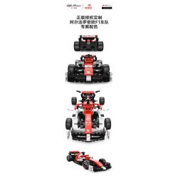 RASTAR 92300 non  ALFA ROMEO F1 C42 1:24 tỷ lệ 1:24 bộ đồ chơi xếp lắp ráp ghép mô hình Speed Champions Racing Cars 2022 ALFA ROMEO F1 C42 Đua Xe Công Thức 340 khối