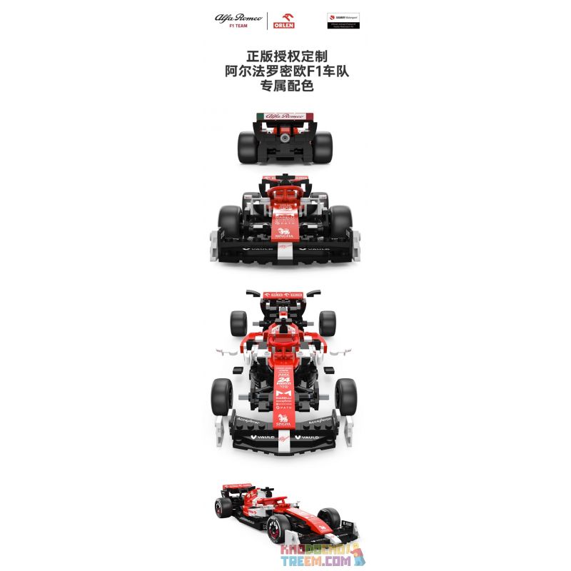 RASTAR 92300 non  ALFA ROMEO F1 C42 1:24 tỷ lệ 1:24 bộ đồ chơi xếp lắp ráp ghép mô hình Speed Champions Racing Cars 2022 ALFA ROMEO F1 C42 Đua Xe Công Thức 340 khối