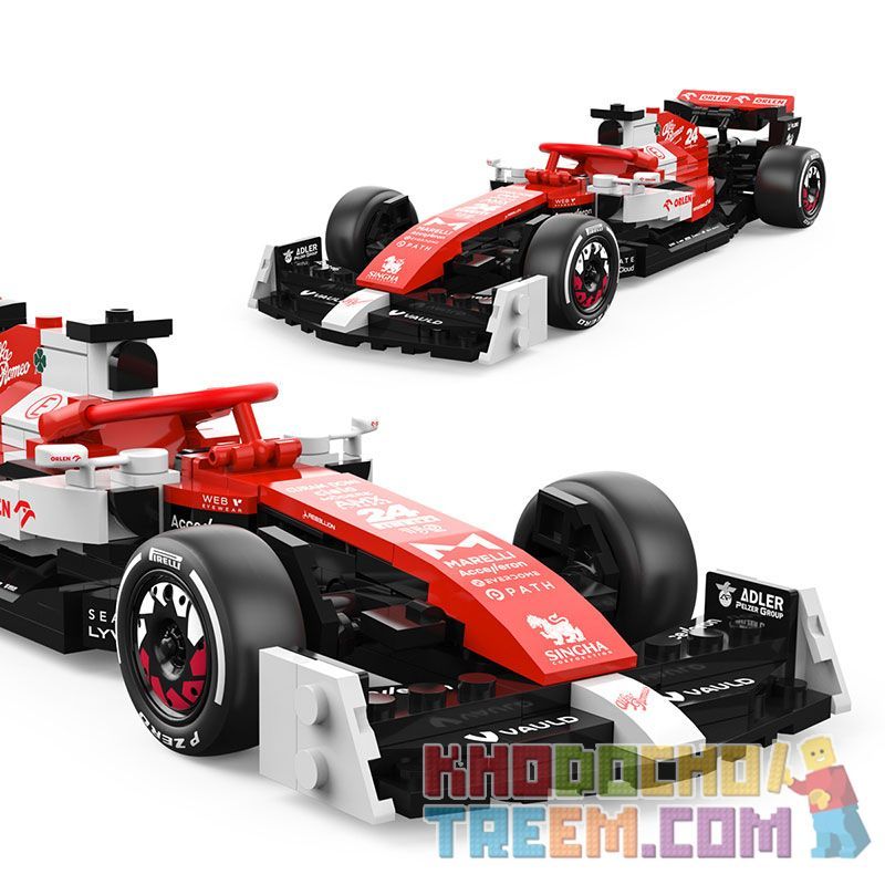 RASTAR 92300 non  ALFA ROMEO F1 C42 1:24 tỷ lệ 1:24 bộ đồ chơi xếp lắp ráp ghép mô hình Speed Champions Racing Cars 2022 ALFA ROMEO F1 C42 Đua Xe Công Thức 340 khối
