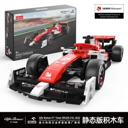 RASTAR 92300 non  ALFA ROMEO F1 C42 1:24 tỷ lệ 1:24 bộ đồ chơi xếp lắp ráp ghép mô hình Speed Champions Racing Cars 2022 ALFA ROMEO F1 C42 Đua Xe Công Thức 340 khối