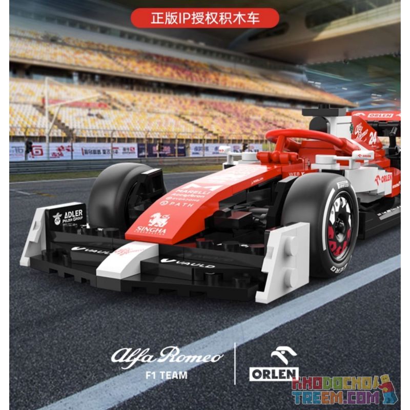 RASTAR 92300 non  ALFA ROMEO F1 C42 1:24 tỷ lệ 1:24 bộ đồ chơi xếp lắp ráp ghép mô hình Speed Champions Racing Cars 2022 ALFA ROMEO F1 C42 Đua Xe Công Thức 340 khối