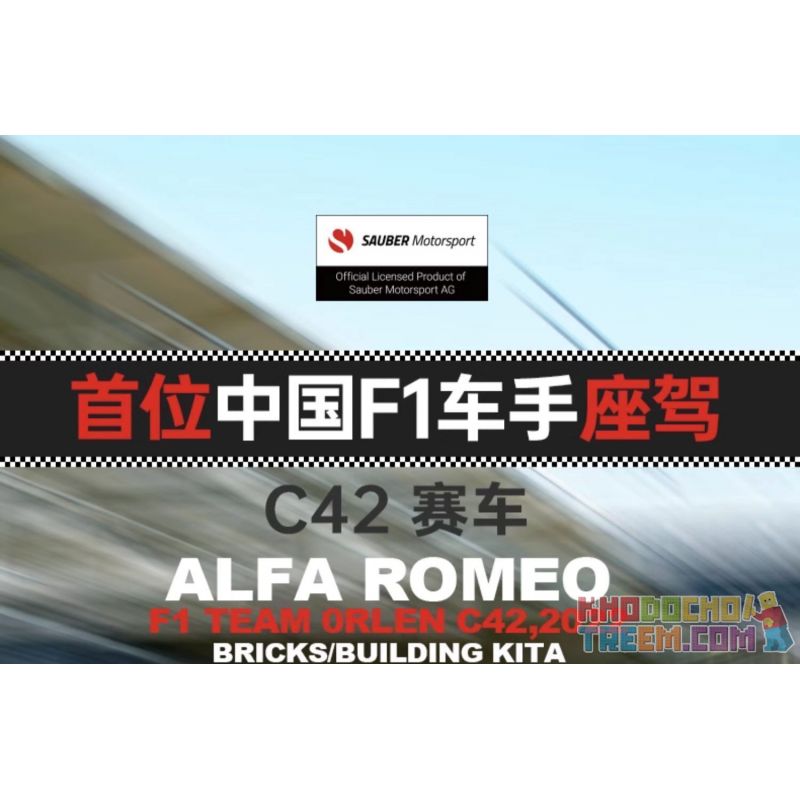RASTAR 92300 non  ALFA ROMEO F1 C42 1:24 tỷ lệ 1:24 bộ đồ chơi xếp lắp ráp ghép mô hình Speed Champions Racing Cars 2022 ALFA ROMEO F1 C42 Đua Xe Công Thức 340 khối