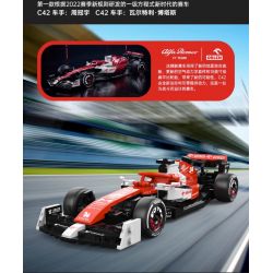 RASTAR 92300 non  ALFA ROMEO F1 C42 1:24 tỷ lệ 1:24 bộ đồ chơi xếp lắp ráp ghép mô hình Speed Champions Racing Cars 2022 ALFA ROMEO F1 C42 Đua Xe Công Thức 340 khối