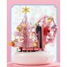 DK 7030 non  HỘP NHẠC XOAY BÁNH XE ĐU QUAY GIÁNG SINH JULES bộ đồ chơi xếp lắp ráp ghép mô hình Creator PINK SKY WHEEL Sáng Tạo