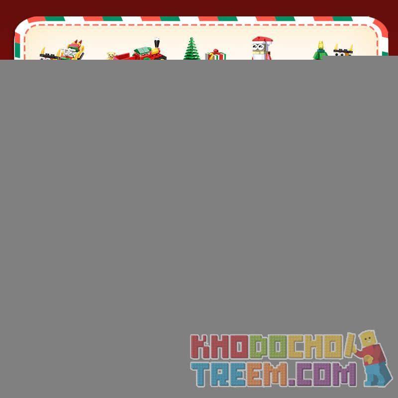 JIESTAR 59069 non  HỘP MÙ GIÁNG SINH bộ đồ chơi xếp lắp ráp ghép mô hình Creator Sáng Tạo 387 khối