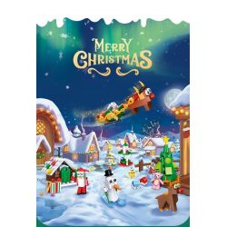 JIESTAR 59069 non  HỘP MÙ GIÁNG SINH bộ đồ chơi xếp lắp ráp ghép mô hình Creator Sáng Tạo 387 khối